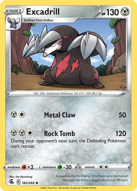 Excadrill, Pokémon card FST 183 — Fusion Strike set