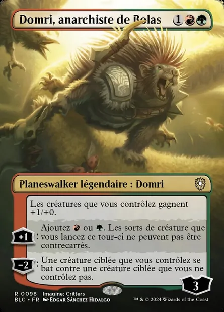 Domri, anarchiste de Bolas, carte Magic BLC 98 — extension Bloomburrow Commander