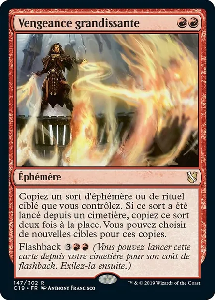 Vengeance grandissante, carte Magic C19 147 — extension Commander 2019