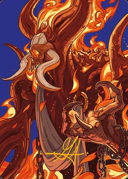 Phlage, Titan of Fire's Fury // Phlage, Titan of Fire's Fury, Magic card AMH3 50 — Modern Horizons 3 Art Series set