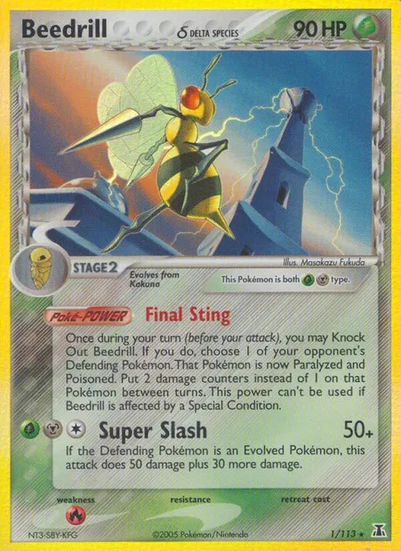 Beedrill δ, Pokémon card DS 1 — Delta Species set