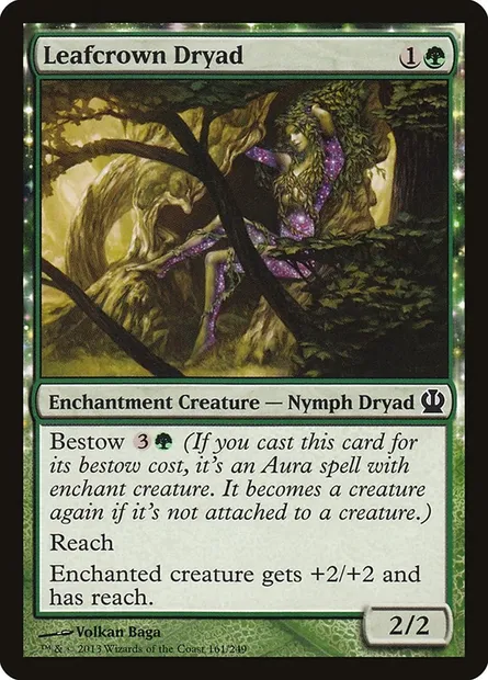 Leafcrown Dryad, Magic card THS 161 — Theros set