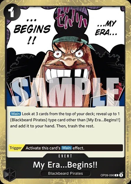 My Era...Begins!!, One Piece card OP09-096 — EMPERORS IN THE NEW WORLD set