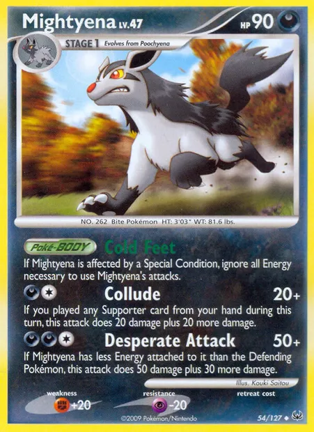 Mightyena, Pokémon card PL 54 — Platinum set