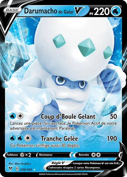 Darumacho de Galar V, carte Pokémon VIV 36 — extension Voltage Éclatant
