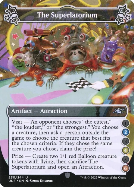 The Superlatorium, carte Magic UNF 230b — extension Unfinity