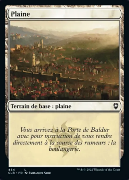 Plaine, carte Magic CLB 454 — extension Commander Légendes : la bataille de la Porte de Baldur