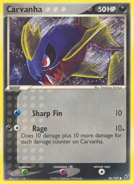 Carvanha, Pokémon card DX 56 — Deoxys set