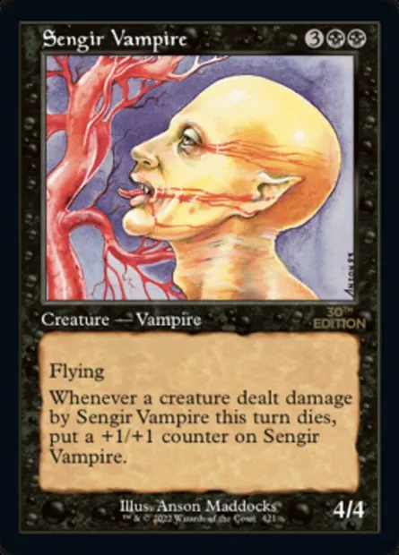 Sengir Vampire, Magic card 30A 421 — 30th Anniversary Edition set
