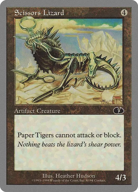 Scissors Lizard, Magic card UGL 80 — Unglued set