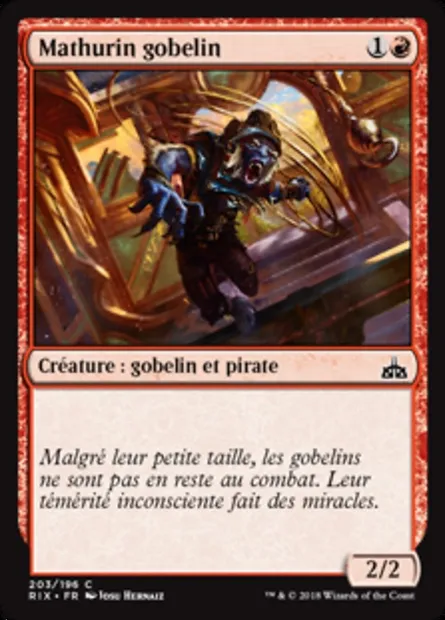 Mathurin gobelin, carte Magic RIX 203 — extension Les combattants d'Ixalan