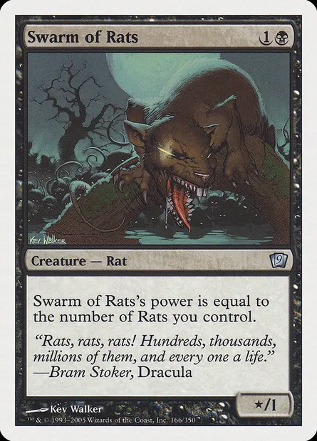 Swarm of Rats, Magic card 9ED 166 — Ninth Edition set