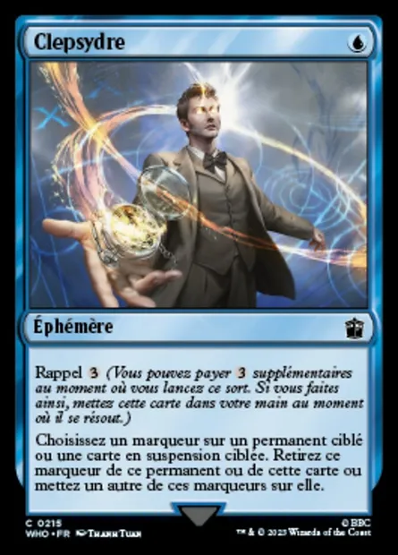Clepsydre, carte Magic WHO 215 — extension Doctor Who