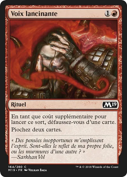 Voix lancinante, carte Magic M19 164 — extension Core Set 2019