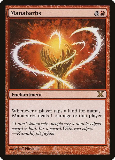 Manabarbs, Magic card 10E 218 — Tenth Edition set