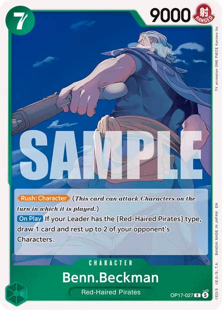 Benn.Beckman, One Piece card OP17-027 — THE WORLD’S STRONGEST WARRIORS set