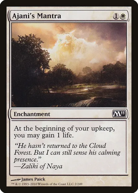 Ajani's Mantra, Magic card M11 2 — Magic 2011 set