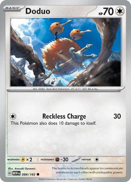 Doduo, Pokémon card MEW 084 — 151 set