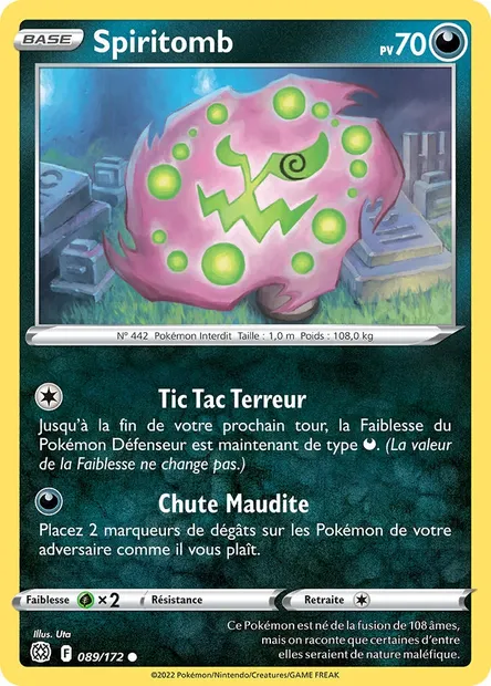 Spiritomb, carte Pokémon BRS 089 — extension Stars Étincelantes
