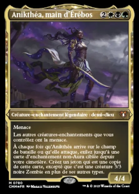 Anikthéa, main d'Érébos, carte Magic CMM 780 — extension Commander Masters