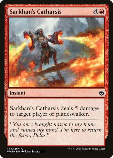 Sarkhan's Catharsis, Magic card WAR 144 — War of the Spark set