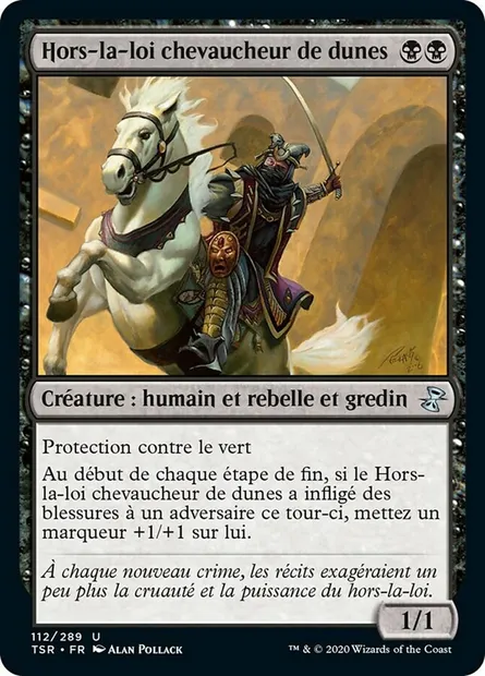 Hors-la-loi chevaucheur de dunes, carte Magic TSR 112 — extension Spirale Temporelle Remastered