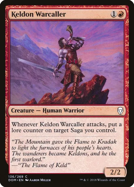 Keldon Warcaller, Magic card DOM 136 — Dominaria set