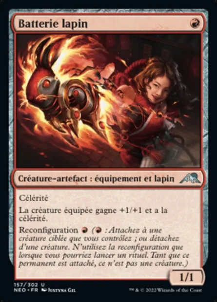 Batterie lapin, carte Magic NEO 157 — extension Kamigawa: La Dynastie Néon