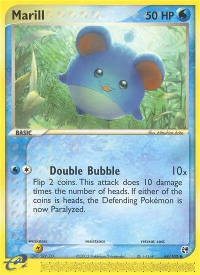 Marill, Pokémon card SS 68 — Sandstorm set