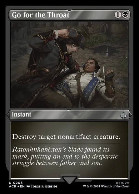 Go for the Throat, Magic card ACR 205 — Assassin's Creed set