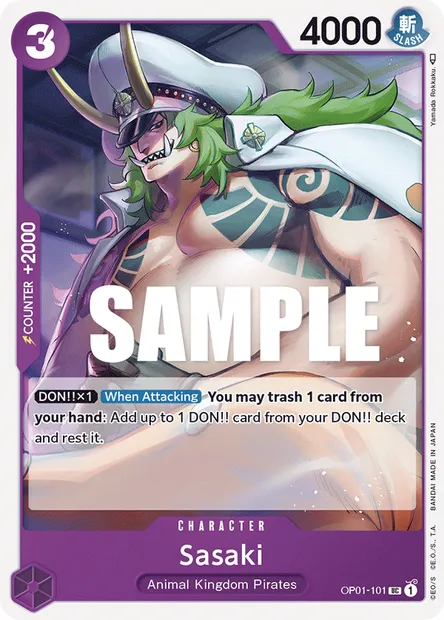Sasaki, One Piece card OP01-101 — ROMANCE DAWN set