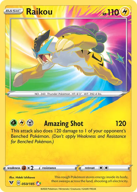 Raikou, Pokémon card VIV 50 — Vivid Voltage set