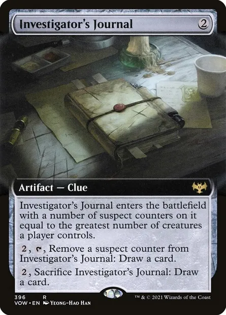 Investigator's Journal, Magic card VOW 396 — Innistrad: Crimson Vow set