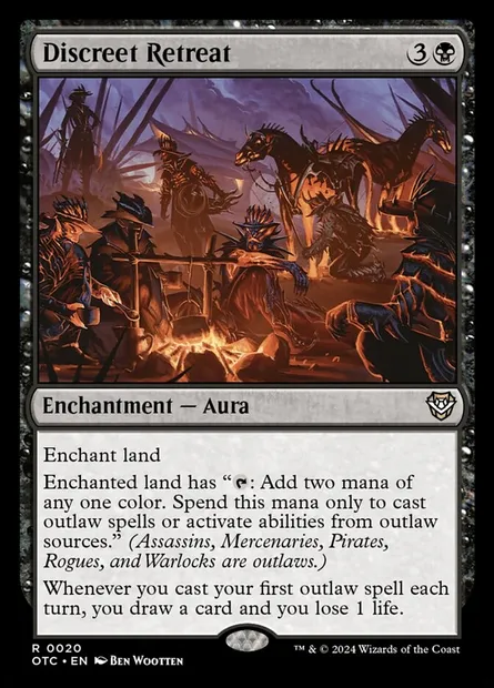 Discreet Retreat, Magic card OTC 20 — Outlaws of Thunder Junction Commander set