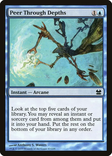 Peer Through Depths, Magic card MMA 57 — Modern Masters set
