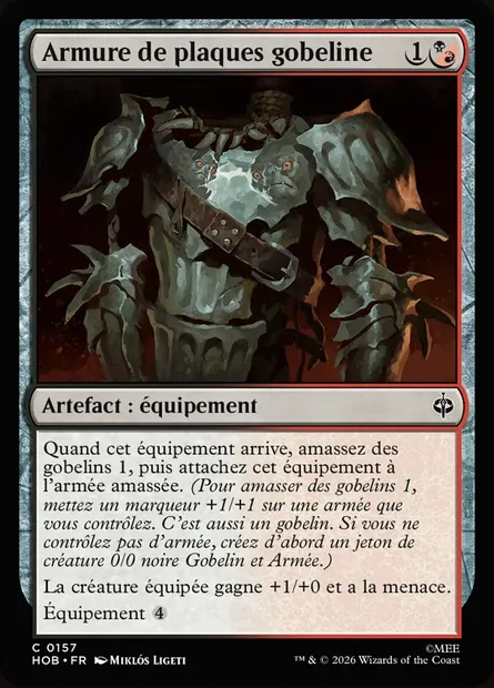 Armure de plaques gobeline, carte Magic HOB 157 — extension The Hobbit