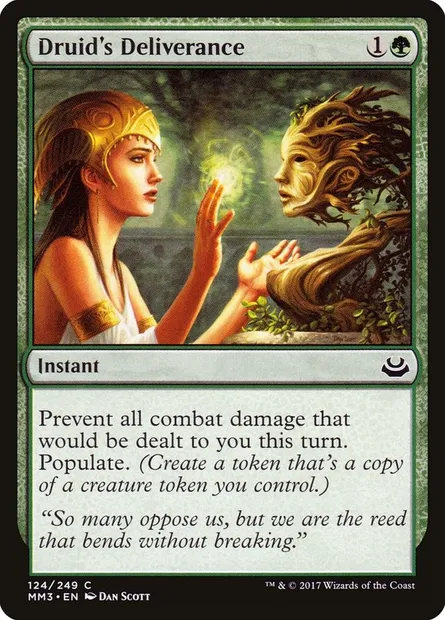 Druid's Deliverance, Magic card MM3 124 — Modern Masters 2017 set