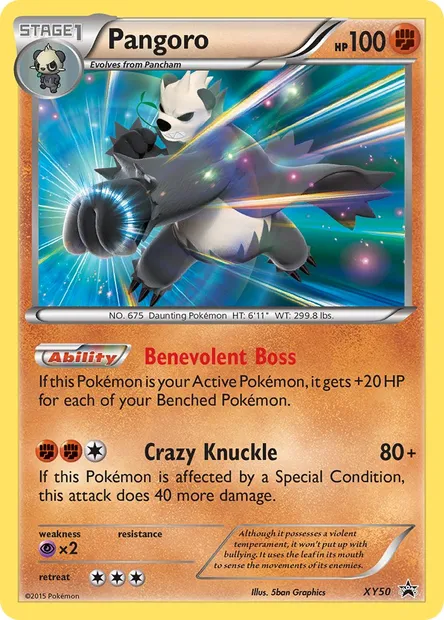 Pangoro, Pokémon card XY 50 — XY Black Star Promos set