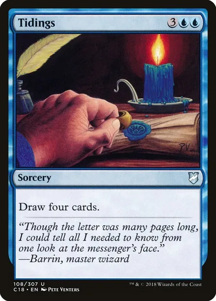 Tidings, Magic card C18 108 — Commander 2018 set