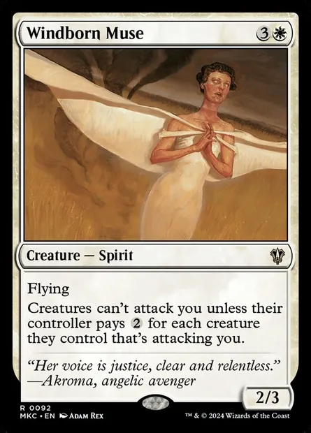 Windborn Muse, Magic card MKC 92 — Murders at Karlov Manor Commander set