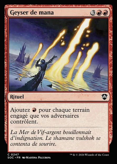 Geyser de mana, carte Magic SOC 247 — extension Secrets of Strixhaven Commander