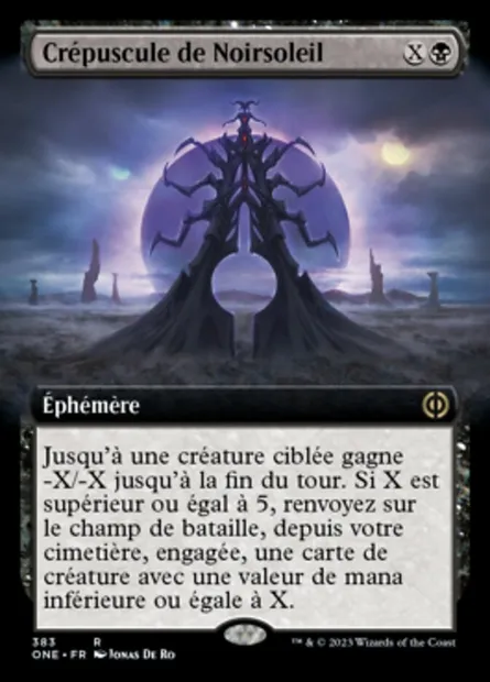 Crépuscule de Noirsoleil, carte Magic ONE 383 — extension Tous Phyrexians