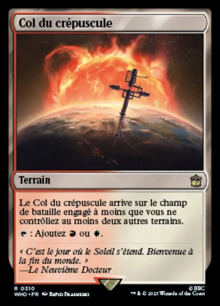 Col du crépuscule, carte Magic WHO 310 — extension Doctor Who