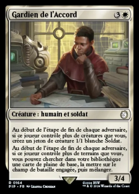 Gardien de l'Accord, carte Magic PIP 164 — extension Fallout