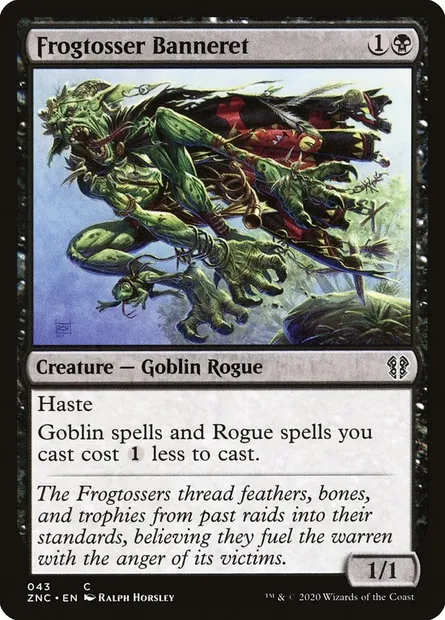 Frogtosser Banneret, Magic card ZNC 43 — Zendikar Rising Commander set