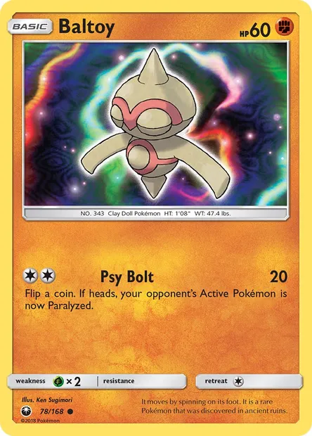 Baltoy, Pokémon card CES 78 — Celestial Storm set