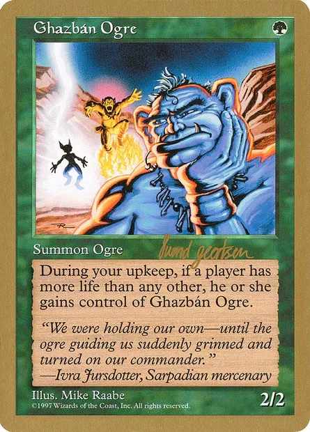 Ghazbán Ogre, Magic card WC97 sg298 — World Championship Decks 1997 set