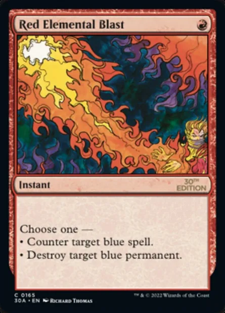 Salve élémentaire rouge, carte Magic 30A 165 — extension 30th Anniversary Edition