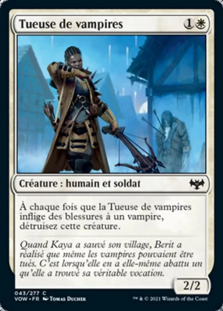 Tueuse de vampires, carte Magic VOW 43 — extension Innistrad : noce écarlate