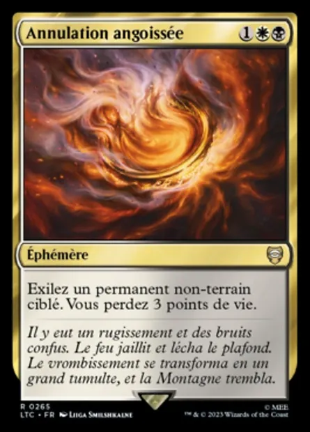 Annulation angoissée, carte Magic LTC 265 — extension Tales of Middle-earth Commander